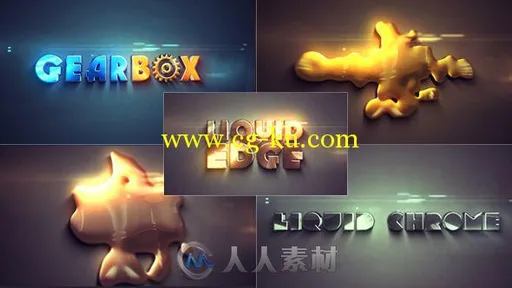 超精密液态液化Logo演绎动画AE模板 Videohive Liquid Edge 5463764的图片1