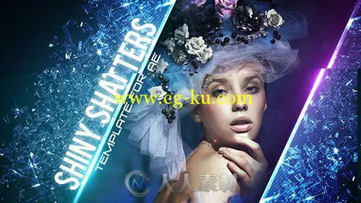 闪亮时尚包装动画AE模板 Videohive Shiny Shatters 10512549的图片1