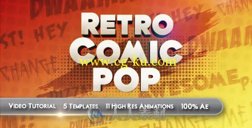 复古流行风格包装动画AE模板 Videohive Retro Comic Pop 305743的图片1