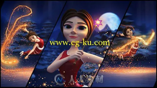 圣诞童话祝福动画AE模板 Videohive Christmas Fairy Greetings 9682715的图片1