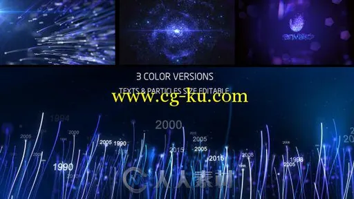 唯美线性粒子Logo演绎动画AE模板 Videohive Line Particles Logo Reveal 10713230的图片1