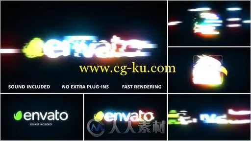 快速闪耀Logo演绎动画AE模板 Videohive Fast Light Logo Reveal 6579091的图片1