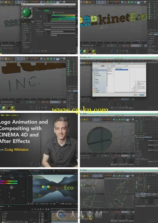 C4D与AE标识Logo动画特效合成技巧视频教程 Logo Animation and Compositing with C...的图片1