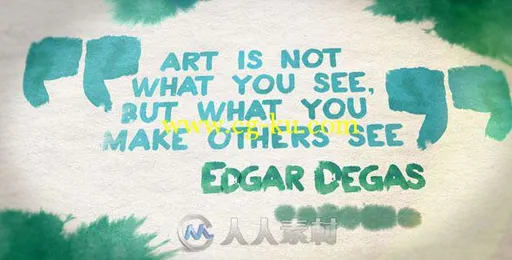 水彩墨迹文字动画AE模板 Videohive Watercolor Quotes and Animated Font 5290238的图片1