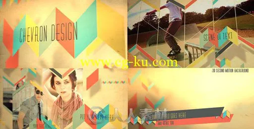 折框设计包装动画AE模板 Videohive Chevron Design 7685760的图片1