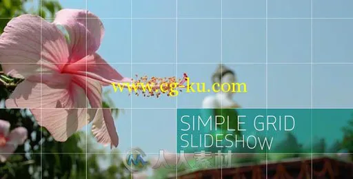 简洁网格相册动画AE模板 Videohive Simple Grid Slideshow 9720887的图片1