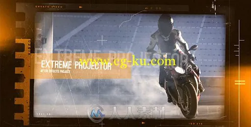 极限运动投影机动画AE模板 Videohive Extreme Projector 6979122的图片1