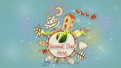 新年轮回卡通徽章动画AE模板 Videohive New Year Round Animation 5727925的图片1