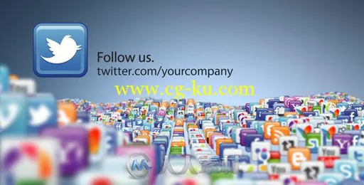 社交媒体Logo网络包装动画AE模板 Videohive The Social Media Network 488813的图片1