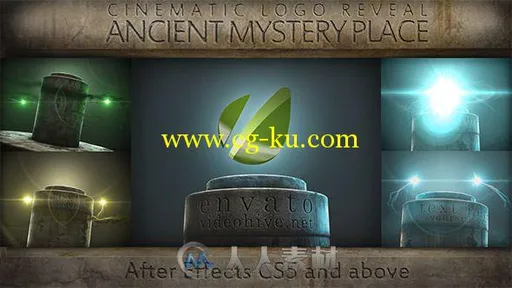 古老神秘墓碑Logo演绎动画AE模板 Videohive Ancient Mystery Place Cinematic Logo...的图片1