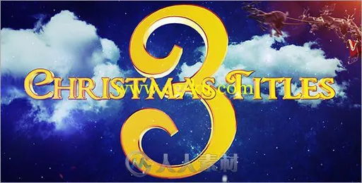 震撼圣诞新年夜片头包装动画AE模板 Videohive Christmas Titles 3 13795169的图片1