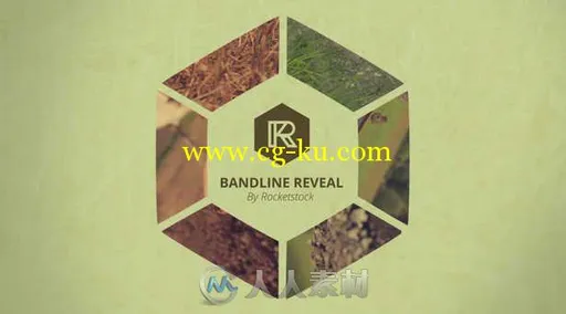 扇形聚合展示动画AE模板 Rocketstock Bandline Minimal Logo Reveal的图片1