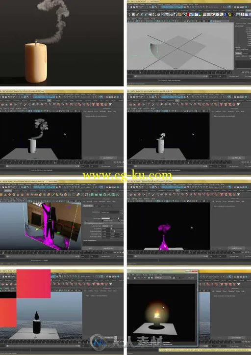 Maya特效技巧蜡烛烟雾实例训练视频教程 Digital-Tutors Quick and Dirty VFX Tips ...的图片1