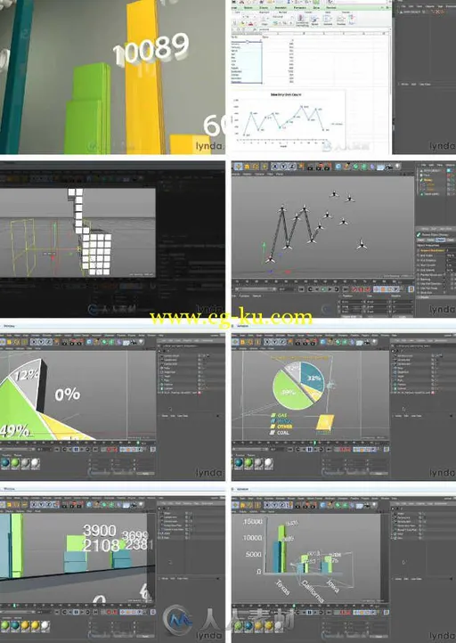 C4D图形图表制作训练视频教程 Animating Charts and Graphs in CINEMA 4D的图片1