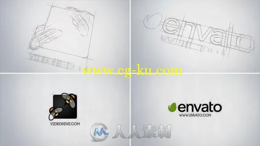 草图绘画Logo演绎动画AE模板 Videohive Sketch Logo Reveal 13466438的图片2