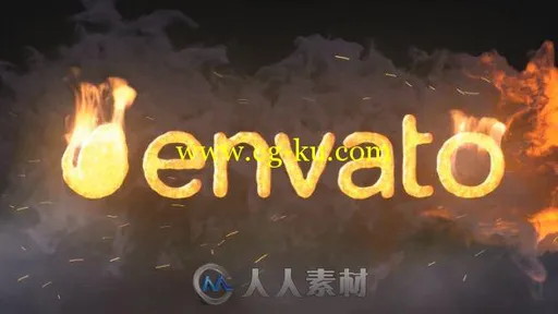 超酷火焰燃烧Logo演绎动画AE模板 Videohive Fire Logo Reveal 14430056的图片1