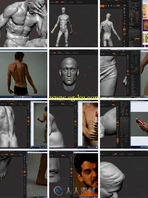 Zbursh男性角色雕刻艺术大师级视频教程 Uartsy Male Figure Sculpting In ZBrush的图片1