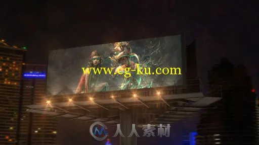 不夜城广告牌宣传动画AE模板 Videohive Billboard In Night City 12441451的图片2