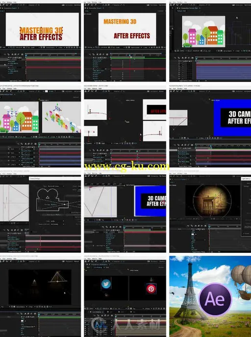 AE中3D动画特效制作训练视频教程 Udemy Master 3D Animation in Adobe After Effec...的图片1