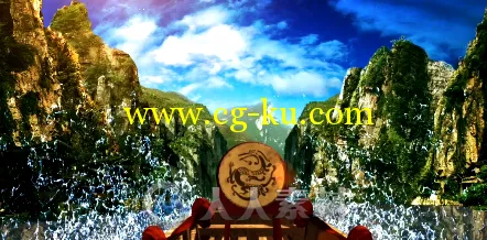 龙船调中国民族风精品舞台LED大屏幕背景视频素材的图片1