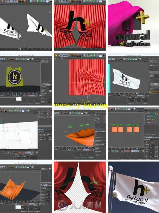 C4D布料动态模拟技术训练视频教程 Cloth Simulations for Motion Graphics in CINE...的图片1