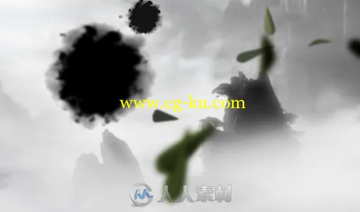 42组中国风水墨荷花LED背景视频素材的图片1