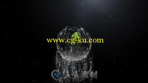 液态水滴球形Logo演绎动画AE模板 Videohive Spherical Liquid Logo Reveal 10364303的图片1