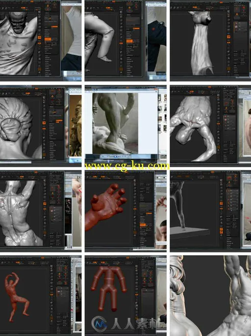 ZBrush人体雕刻工艺技术视频教程 Uartsy Dynamic Figure Sculpting的图片1