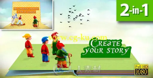 卡通立体折纸书包装动画AE模板 Videohive Pop-up Book Creator 13201972的图片2