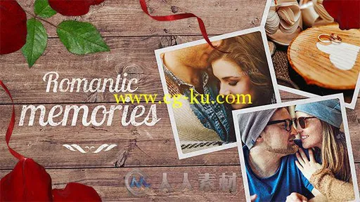 浪漫回忆木纹玫瑰相册动画AE模板 Videohive Romantic Memories 14465942的图片2