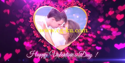 情人节玫瑰爱心包装动画AE模板 Videohive Valentine Slideshow 14467151的图片2