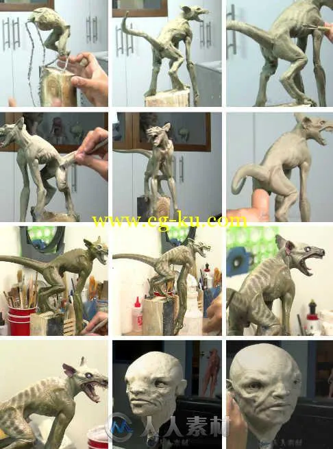 大师级游戏怪兽人物手办模型纯手工雕刻制作视频教程 Uartsy Creature Sculpting wi...的图片1