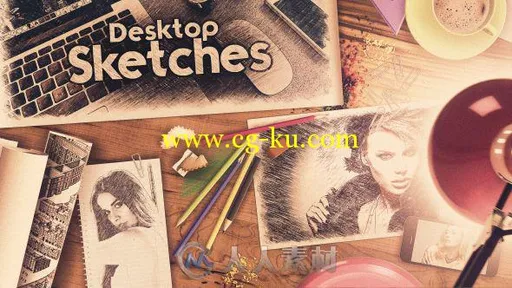 温馨桌面草图相册动画AE模板 Videohive Desktop Sketches 14259654的图片2