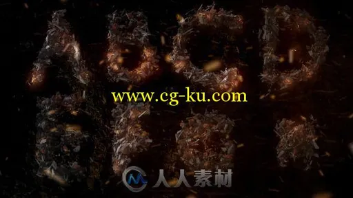 变形粒子碎片26字母特效动画AE模板 Videohive Kronos 8525117的图片1