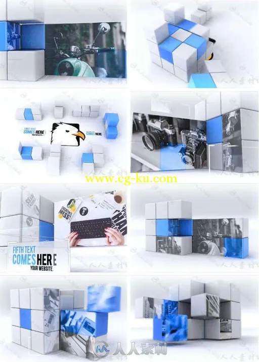 新版变形魔方展示动画AE模板 Videohive Cube Logic 14990861的图片1