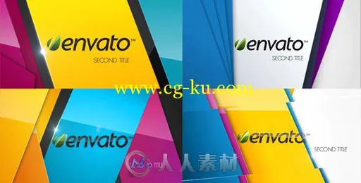 多彩精简图形Logo演绎动画AE模板 Videohive Colorful Logo Opener 7652466的图片2