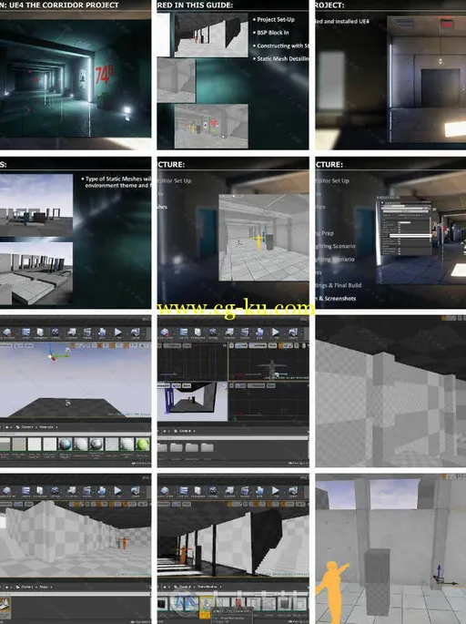 Unreal Engine游戏环境走廊长廊实例制作视频教程 World of Level Design Unreal th...的图片1