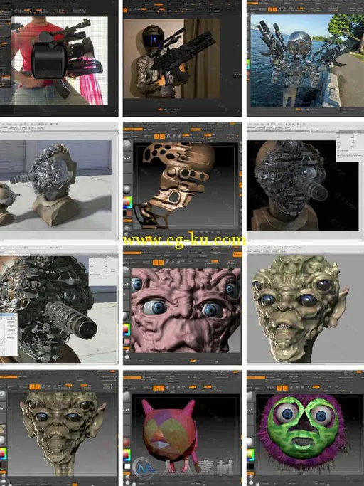 ZBrush雕刻技能实例制作视频教程 Uartsy Illustration in ZBrush的图片1