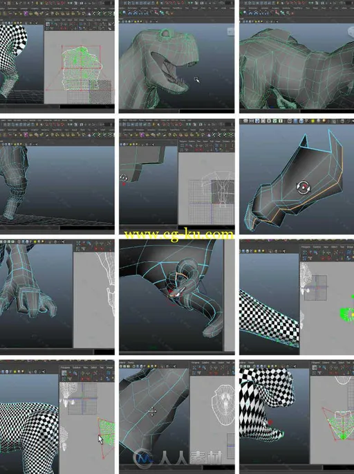 Maya数码恐龙UV技术训练视频教程 Udemy Maya UV Unwrapping a Digital Dinosaur in...的图片1