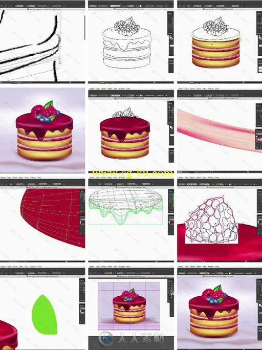 Illustrator蛋糕制作变形网格技术视频教程 Tutsplus Advanced Gradient Mesh in Ad...的图片1
