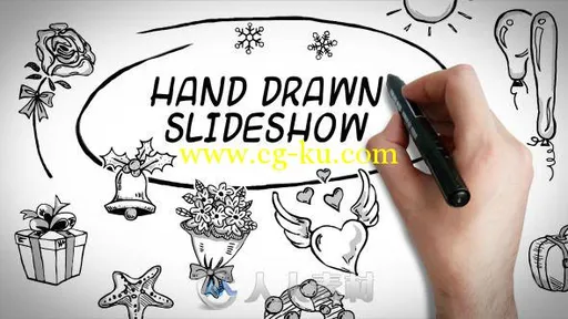 手绘风格展示动画AE模板 Videohive Hand Drawn Slideshow 12116995的图片2