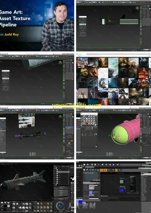 游戏素材资源实例制作视频教程 Game Art Asset Texture Pipeline的图片1