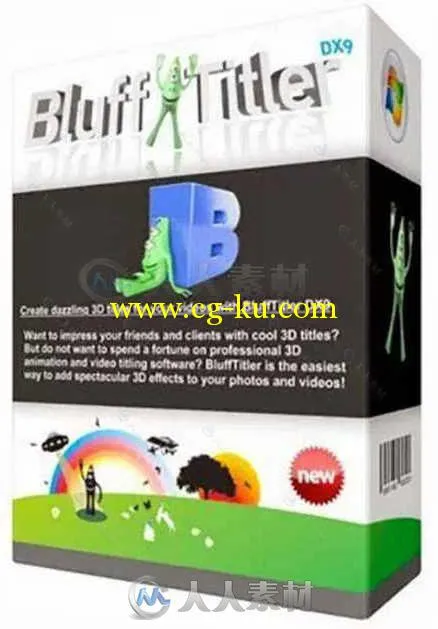 BluffTitler Pro三维标题动画制作软件V12.2.0.6版 BluffTitler Pro 12.2.0.6 MegaPack的图片1