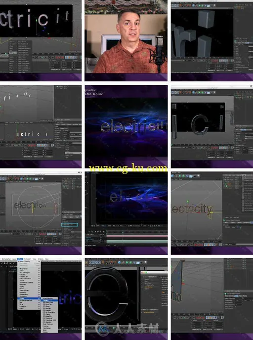 AE中C4D精简版三维标题制作视频教程 After Effects Apprentice 18 3D Text CINEMA ...的图片1