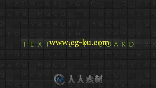 字母阵列下翻特效动画AE模板 Videohive Text Flip Board 7877354的图片2