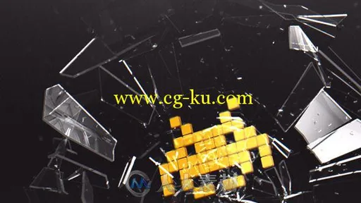 破碎玻璃Logo演绎动画AE模板 Videohive Breaking Glass Logo 8338913的图片2