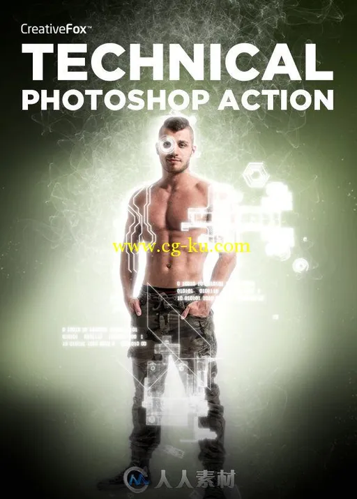 科技化人物特效PS动作GraphicRiver - Technical Photoshop Action 14471920的图片1