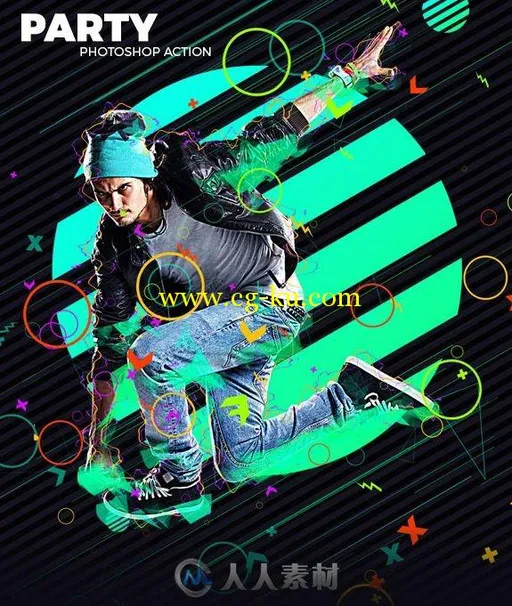 派对人物图像处理特效PS动作graphicriver-14949856-party-photoshop-action的图片1