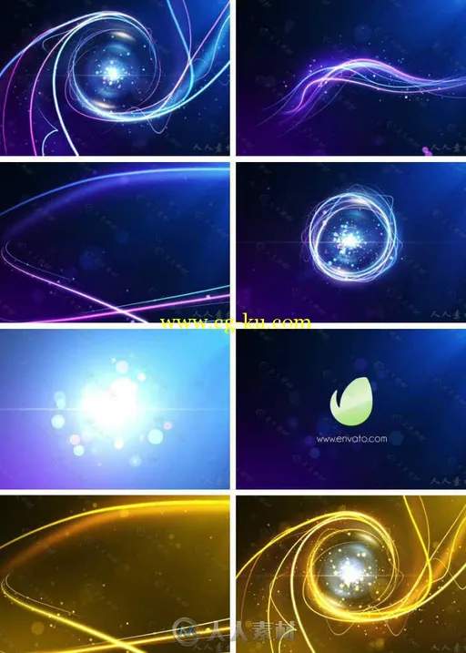 旋转炫光Logo演绎动画AE模板 Videohive Glowline Logo Reveal 14633284的图片1