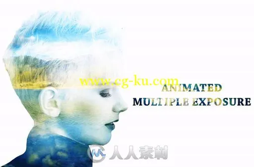 人物风景照片合成特效PS动作Animated-Multiple-Exposure-Actions的图片1